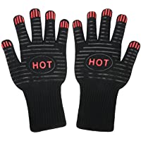 Guantes del horno- Wotek Guantes del horno Resistente al calor guantes de cocina para barbacoa mitones caliente Horno…